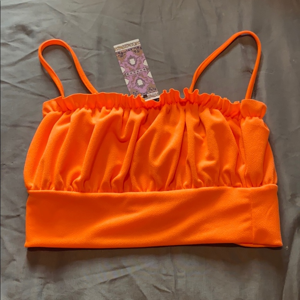 Bright orange cop top